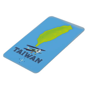 Taiwanse vintage kaart magneet