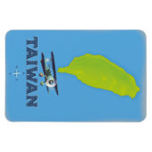 Taiwanse vintage kaart magneet (Horizontaal)