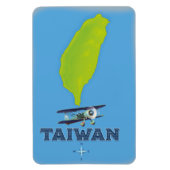 Taiwanse vintage kaart magneet (Verticaal)