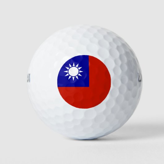 Taiwanse vlag golfballen (Voorkant)