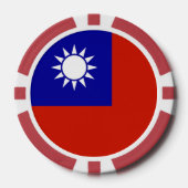 Taiwanse vlag poker chips (Voorkant)