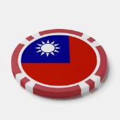 Taiwanse vlag poker chips (Enkel)