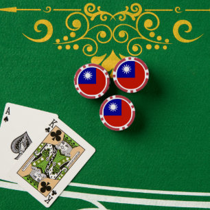 Taiwanse vlag poker chips