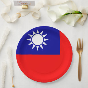 Taiwanse vlag: Republiek China, Chinees Taipei Papieren Bordje