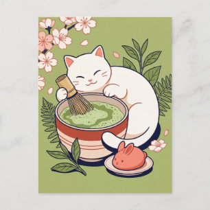 Taiyaki Kat Ansichtkaart Briefkaart