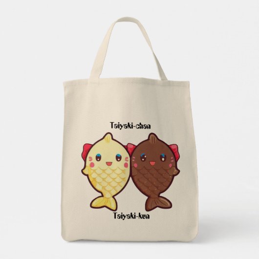 Taiyaki Leuke Vis Japans Zoet Ijs Crème Dessert Tote Bag (Achterkant)