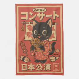 Taiyaki Treats & Whiskers Theedoek