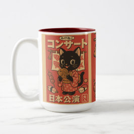 Taiyaki Treats & Whiskers Tweekleurige Koffiemok