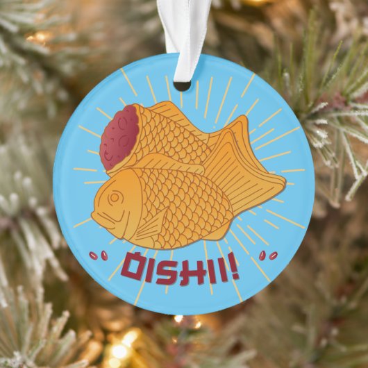 Taiyaki vis Japanse voedsel illustratie Ornament (Boom)