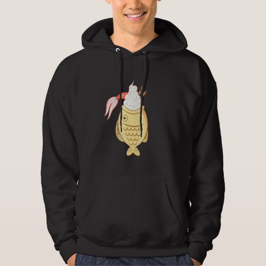 Taiyaki vis Koi vis Japanse wafel ijs Hoodie (Voorkant)
