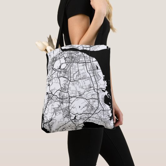 Taizhou China City Map Tote Bag (Dichtbij)