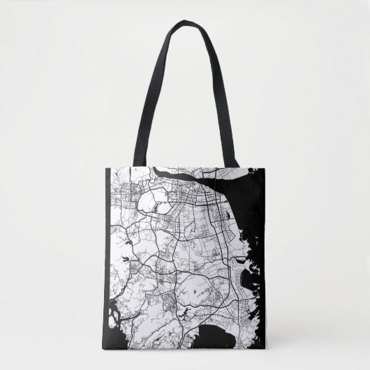 Taizhou China Stadkaart Tote Bag (Voorkant)