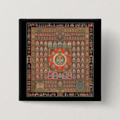 Taizokai Mandala Vierkante Button 5,1 Cm (Voorkant)