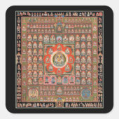 Taizokai Mandala Vierkante Sticker (Voorkant)