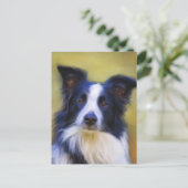 Taj - Border Collie Art Briefkaart (Staand voorkant)