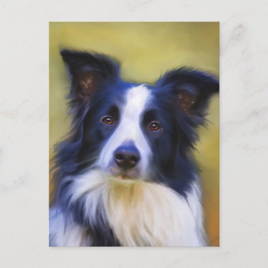 Taj - Border Collie Art Briefkaart (Voorkant)