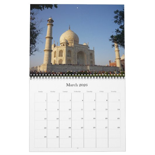 Taj Mahal 2025 Kalender (Mar 2026)