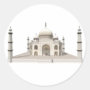 Taj Mahal: 3D-model: Ronde Sticker