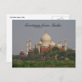 taj mahal afstand briefkaart (Voorkant / Achterkant)