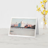 Taj Mahal, Agra, Hiroshi Yoshida, Woodcut Kaart (Gele Bloem)