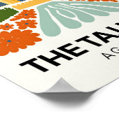 Taj Mahal Agra India abstracte reizen bloemsierkun Poster (Hoek)