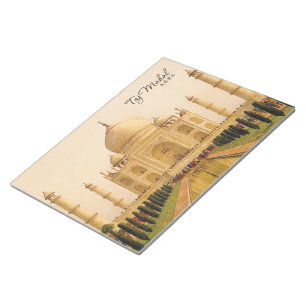 Taj Mahal Agra India Aquarel Reis Notitieblok