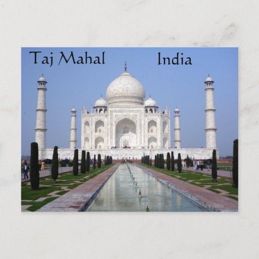 Taj Mahal, Agra, India Briefkaart (Voorkant)
