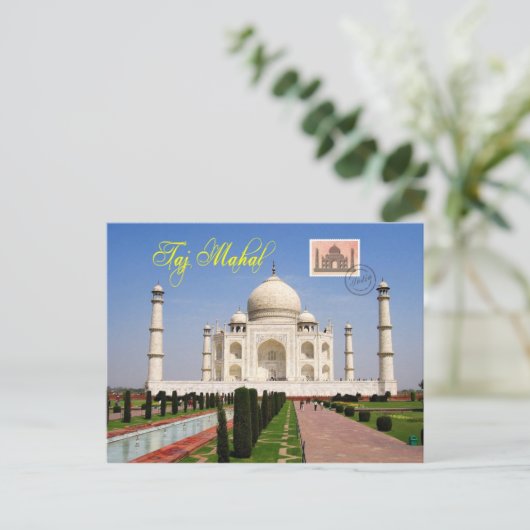 Taj Mahal, Agra, India Briefkaart (Staand voorkant)