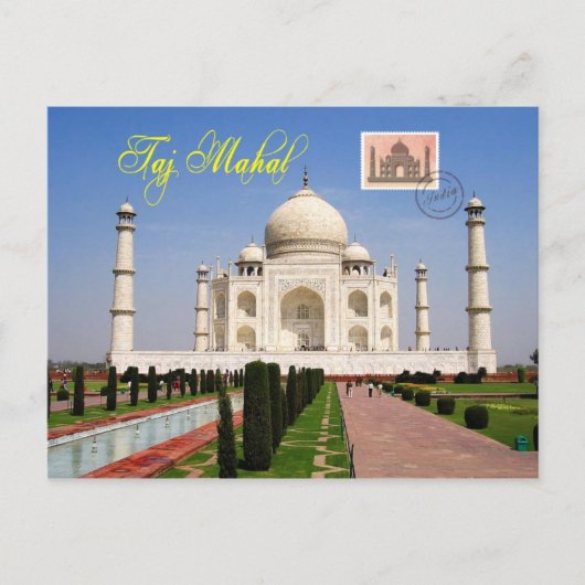 Taj Mahal, Agra, India Briefkaart (Voorkant)