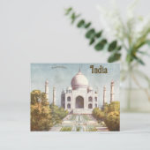  Taj Mahal Agra India Briefkaart (Staand voorkant)