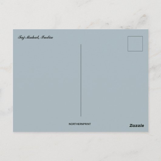  Taj Mahal Agra India Briefkaart (Achterkant)