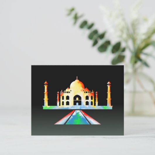 Taj Mahal Agra India Briefkaart (Staand voorkant)