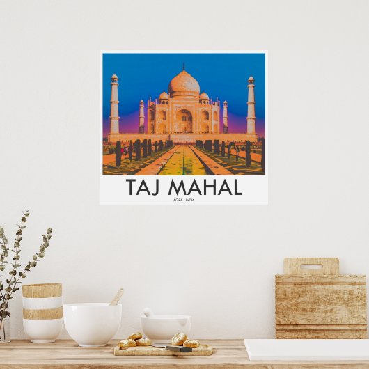 Taj Mahal, Agra, India Poster (Keuken)