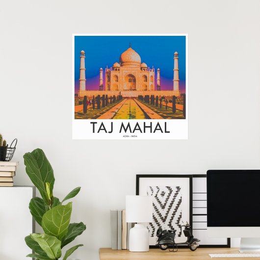 Taj Mahal, Agra, India Poster (Thuiskantoor)