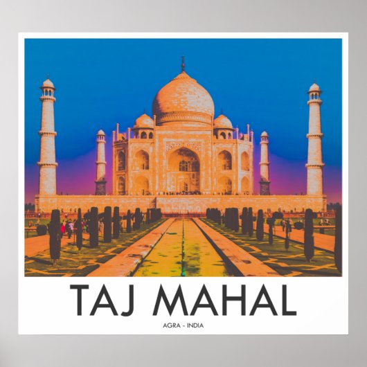 Taj Mahal, Agra, India Poster (Voorkant)