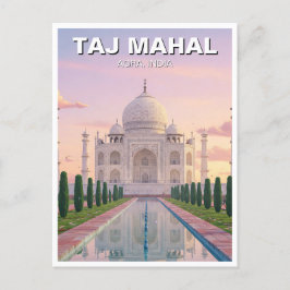 Taj Mahal Agra India Reissouvenir Briefkaart