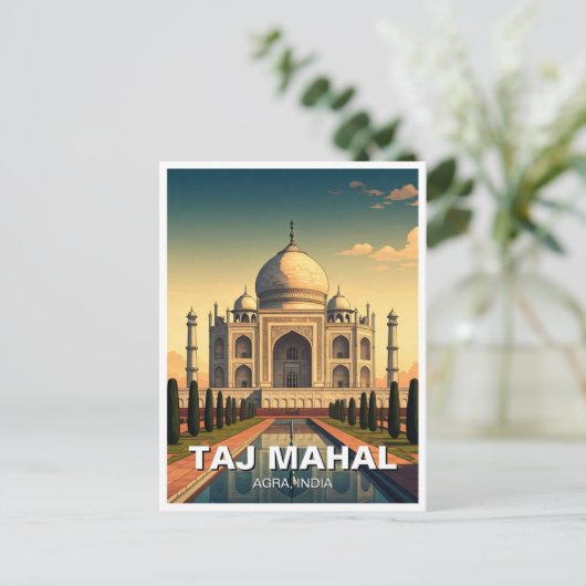 Taj Mahal Agra India Reissouvenir Briefkaart (Staand voorkant)