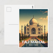 Taj Mahal Agra India Reissouvenir Briefkaart (Voorkant / Achterkant)