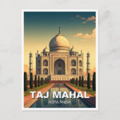 Taj Mahal Agra India Reissouvenir Briefkaart (Voorkant)