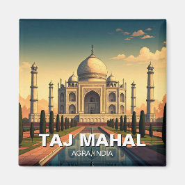 Taj Mahal Agra India Reissouvenir Magneet