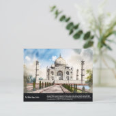 Taj Mahal Agra India Travel Waterverf Painting Briefkaart (Staand voorkant)