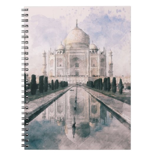 Taj Mahal, Agra, Indiaas Notitieboek – Elegant rei (Voorkant)