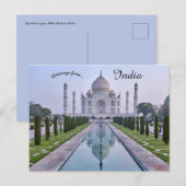 Taj Mahal Agra Uttar Pradesh India Briefkaart (Voorkant / Achterkant)