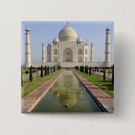Taj Mahal, Agra, Uttar Pradesh, India, Vierkante Button 5,1 Cm (Voorkant)
