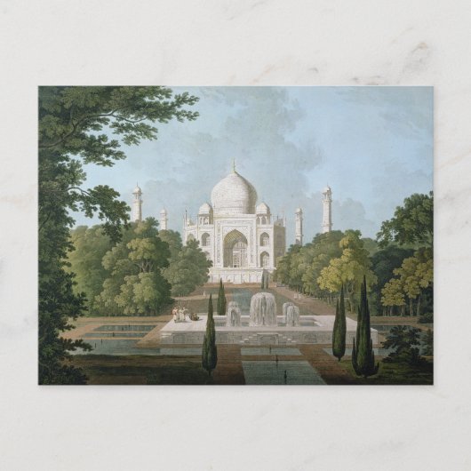 Taj Mahal, Agra, van de tuin Briefkaart (Voorkant)