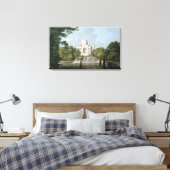 Taj Mahal, Agra, van de tuin Canvas Afdruk (Insitu (Slaapkamer))