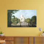 Taj Mahal, Agra, van de tuin Canvas Afdruk (Insitu (Woonkamer))