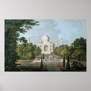 Taj Mahal, Agra, van de tuin Poster