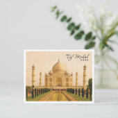 Taj Mahal Agra Waterverf reizen Feestdagenkaart (Staand voorkant)