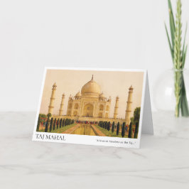 Taj Mahal Agra Wenskaart | Aangepaste liefdesquote Kaart